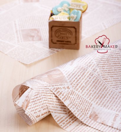 กระดาษห่อขนม,อาหาร ลายหนังสือพิมพ์